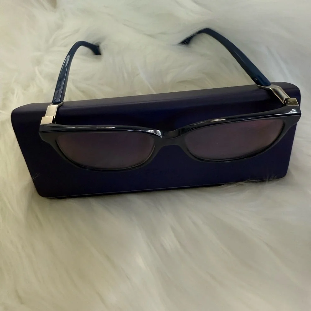 Fendi FF 0232 PJP Eyeglasses and Case | Blue Frame Made in Italy | Authenticated